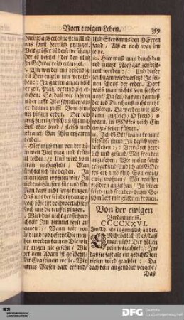 Von der ewigen Verdammniß.