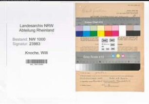 Entnazifizierung Willi Knoche, geb. 08.02.1910 (Vers.Angest.)
