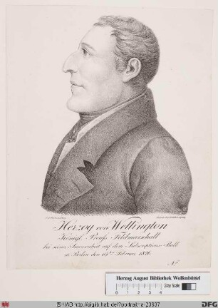 Bildnis Arthur Wellesley Wellington, 1814 1. Duke of