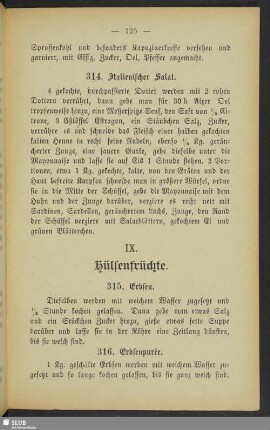 IX. Hülsenfrüchte
