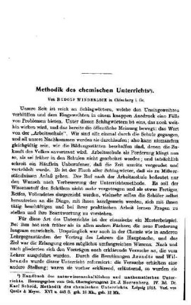 Methodik des chemischen Unterrichts