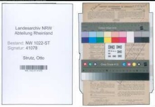 Entnazifizierung Otto Strutz , geb. 19.06.1887 (Bankbeamter)