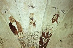 Gewölbekappe mit Joseph, Maria und Christus