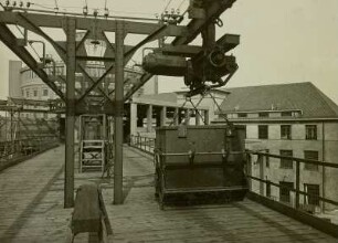 Dresden-Reick. Gaswerk Reick. Elektrohängebahn zur Koksabfuhr