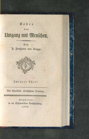 Theil 2: Ueber den Umgang mit Menschen