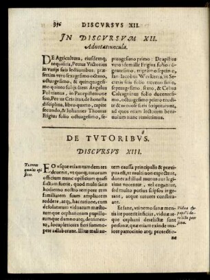 De Tutoribus. Discursus XIII.