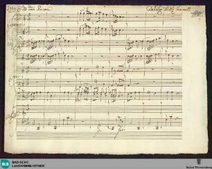 Ciro riconosciuto. Excerpts - Mus. Hs. 219 : S, orch