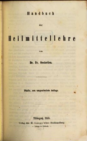 Handbuch der Heilmittellehre