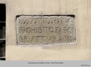 Inschrift der "Signori Otto di Guardia e Balia della città di Firenze"