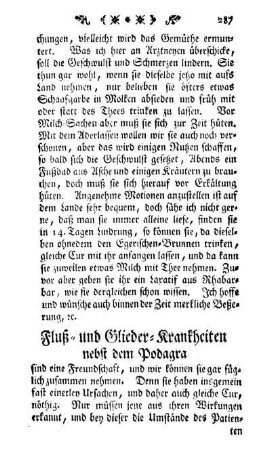 Fluß- und Glieder-Krankheiten nebst dem Podagra