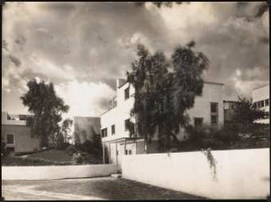 Werkbund-Ausstellung, Stuttgart-Weißenhof Einfamilienhaus Typ C 7: Außenansicht Straßenseite