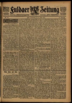 Ausgabe vom Donnerstag, den 26. Mai 1904.