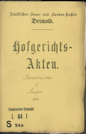 Schwalemüller, Konrads Erben gegen Bartold Scheffer - Schuldforderung