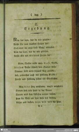 II. Ergebung