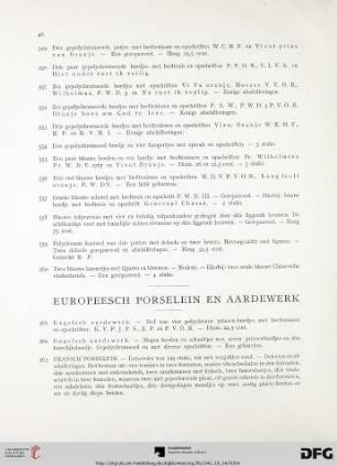 Europeesch porselein en aardewerk (Nr. 561-565)