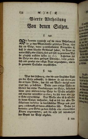 Vierte Abtheilung : Von denen Salzen