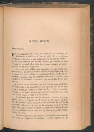 Crónica musical