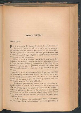 Crónica musical