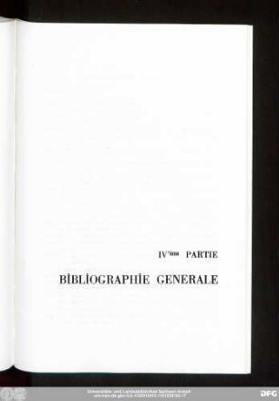 IV'ème Partie Bibliographie Generale