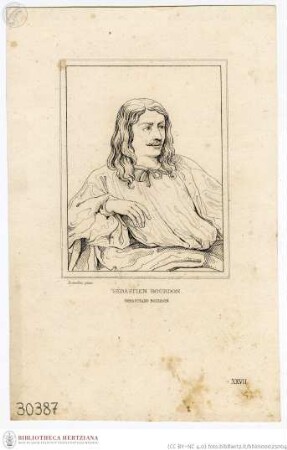 Serie von Portraits französischer und italienischer Maler, Bourdon, Sébastien, Selbstporträt