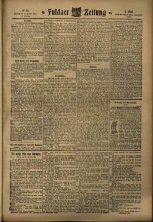 Zweite Ausgabe vom Dienstag, den 14. Februar 1911.
