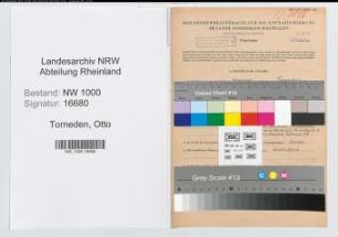 Entnazifizierung Otto Torneden, geb. 08.01.1907 (Zollsekretaer)
