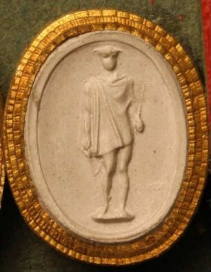 Stehender Merkur mit Mantel (Daktyliothek, Erstes Mythologisches Tausend)
