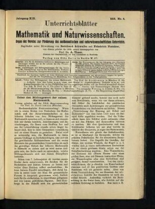 Ueber den Bildungswert der reinen Mathematik