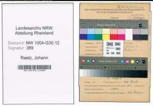 Entnazifizierung Johann Raetz , geb. 27.05.1910 (Matrose)