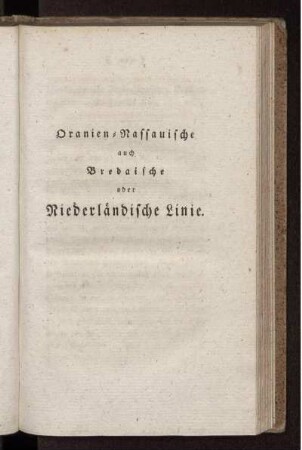 §44-79. Oranien-Nassauische auch Bredaische oder Niederländische Linie