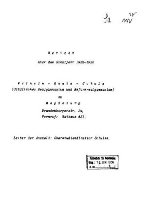 1935/36: Bericht ... - 1935/36