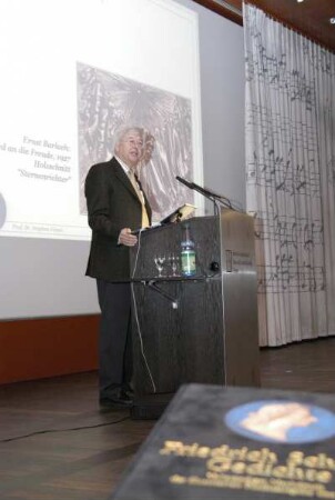 Bildervortrag über "Schillers Bedeutung in Literatur, Kunst und Musik. 1805-2005" von Prof. Dr. Stephan Füssel im Vortragssaal der SLUB