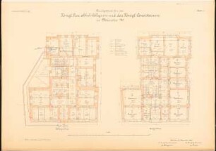 Provinzialschulkollegium und Konsistorium, Münster: Grundriss KG, EG 1:100