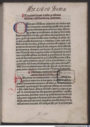 Tractatus breuis [et] vtilis p[ro] infirmis visita[n]dis [et] [con]fessionem eor[um] audiendis
