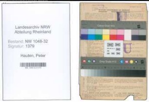 Entnazifizierung Peter Van Hauten , geb. 17.10.1897 (Beamter)