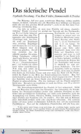 Das siderische Pendel