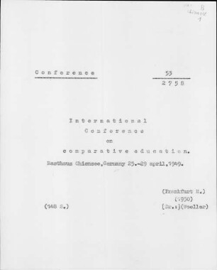Alter Realkatalog (1501-1952), Teil Bayern, Chiemsee 1. Chiemsee 1; allgemein - BSB Cbm Cat. 805(1 b Chiemsee 1