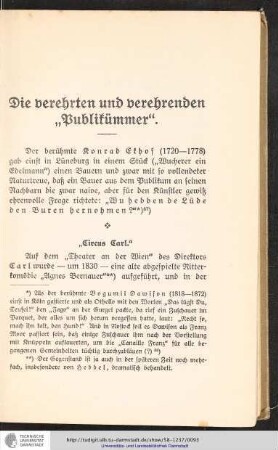 Die verehrten und verehrenden "Publikümmer"