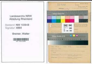 Entnazifizierung Walter Bremer , geb. 08.04.1906 (Beamter)