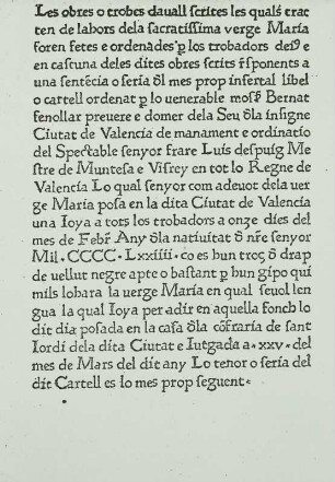 Inkunabel: Impressum Johannes grammaticus Hispanus :Comprehensorium Valencia (Lambert Palbart), Blatt 1a In: Beiträge zur Inkunabelkunde, 3. Folge 3, Akademieverlag Berlin, 1067. Abb. 21