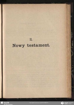 II. Nowy testament