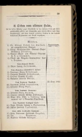 3) Orden vom eisernen Helm,