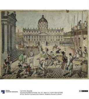 Bauplatz. Anschauungstafel für Kinder. Tab. XVI.