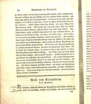 Reise von Alexandrien bis Kahira.