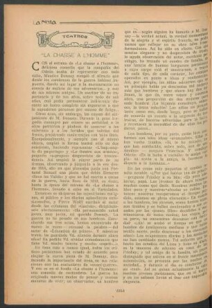 Teatros : "La chasse a l'homme"