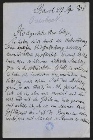 Brief 13: 27.04.1884