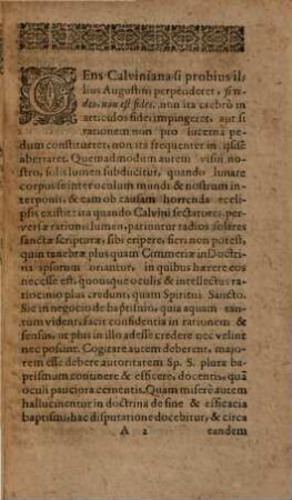 Collegii De Sacramentis Disputatio ..., Undecima. De Baptismi Fine Et Effectu