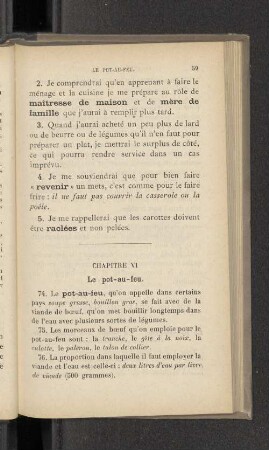 Chapitre VI Le pot-au-feu.