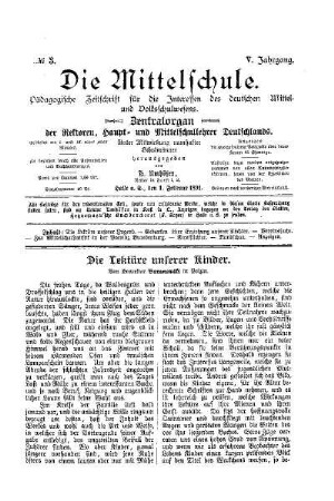 Die Lektüre unserer Kinder