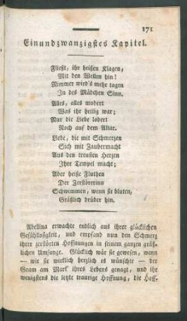 Einundzwanzigstes Kapitel.